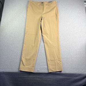 Talbots Chatham Ankle Pant Women's 10 Tan  Side Zip Office Preppy NWT